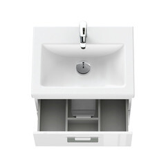 Тумба под раковину Cersanit Lara 60 см подвесная белая (64133) - фото 9