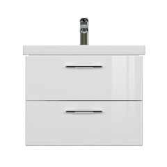 Тумба под раковину Cersanit Lara 60 см подвесная белая (64133) - фото 6