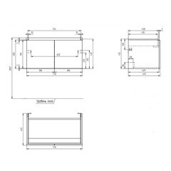 Тумба под раковину Cersanit Colour 80 см подвесная белая (SP-SZ-COL-CM/COL/80) - фото 9