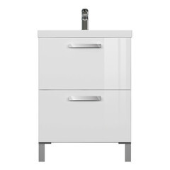 Тумба под раковину Cersanit Melar 60 см подвесная белая (64128) - фото 9