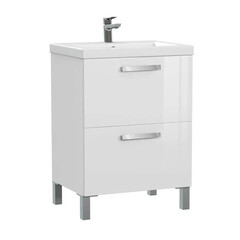 Тумба под раковину Cersanit Melar 60 см подвесная белая (64128) - фото 2