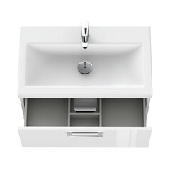 Тумба под раковину Cersanit Melar 80 см подвесная белая (64130) - фото 7