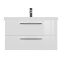 Тумба под раковину Cersanit Lara 80 см подвесная белая (64137) - фото 4