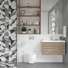 Тумба под раковину Cersanit Lara 80 см подвесная орех (64138) - фото 4