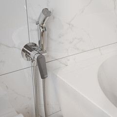 Смеситель с гигиеническим душем встраиваемый Cersanit Flavis со скрытой частью в комплекте хром (64104) - фото 9