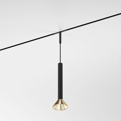 Светодиодный трековый светильник магнитный Elektrostandard Mini Magnetic 3000К 3 Вт 1 кв.м черный/латунь (a065651) - фото 6