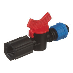 Кран запорный 1/2 для капельной трубки 16 мм Профитт (9271725) - фото 1