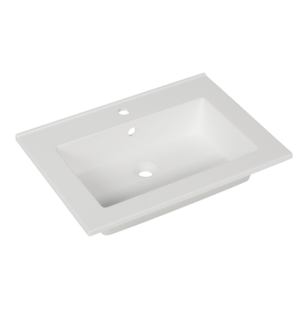 Изображение товара Раковина Paola Parma 65 см литьевой мрамор белая глянцевая