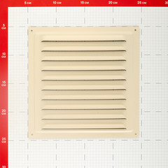 Решетка вентиляционная стальная Ore 195х195 мм бежевая - фото 2