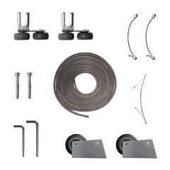 Дверь-купе 783x2552 мм белый снег/черный матовый Elegant - фото 2