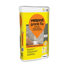 Клей для плитки/ керамогранита/ мозаики Vetonit Granit fix серый класс C2 T 25 кг