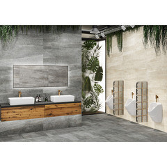 Керамогранит Delacora Romana темно-серый карвинг 1200x600x9,5 мм (2 шт.=1,44 кв.м) - фото 2