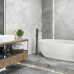 Керамогранит New Trend Rock светло-серый карвинг 600x600x9,5 мм (4 шт.=1,44 кв.м) - фото 2