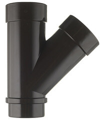 Тройник трубы Docke Lux пластиковый d100 мм 45° шоколад RAL 8019 - фото 3