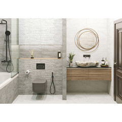 Плитка облицовочная Alma Ceramica Rocko бежевая 600x200x7,5 мм (16 шт.=1,92 кв.м) - фото 17