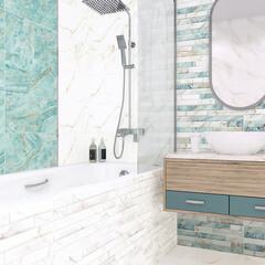 Плитка облицовочная Alma Ceramica Nevada голубая 500x249x7,5 мм (12 шт.=1,494 кв.м) - фото 23