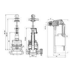 Арматура для унитаза Инкоэр боковой подвод 1/2 ручка пластик хром (И-СБа-БпрН-А-В Р) - фото 4
