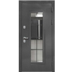 Дверь входная с терморазрывом Ferroni Luxor Termo 7 правая букле графит - эмалит белый со стеклопакетом 960х2050 мм - фото 3