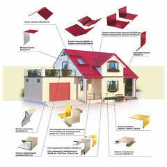 Металлочерепица 1,18х3,6 м 0,5 мм Классик красное вино RAL 3005 полиэстер - фото 2