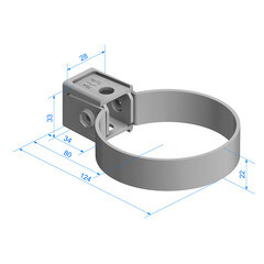 Хомут трубы Docke Premium пластиковый d85 мм горький шоколад RAL 8019 - фото 2