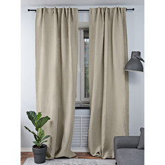 Изображение товара Штора лен бежевая 145х300 см Rusby Лен (ТТ-00259497)