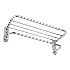 Изображение товара Полка для полотенец Fixsen Hotel 665х250 мм с дополнительной штангой на шуруп алюминий хром (FX-31015)