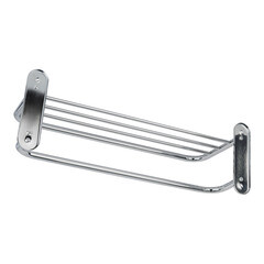 Полка для полотенец Fixsen Hotel 665х250 мм с дополнительной штангой на шуруп алюминий хром (FX-31015) - фото 2