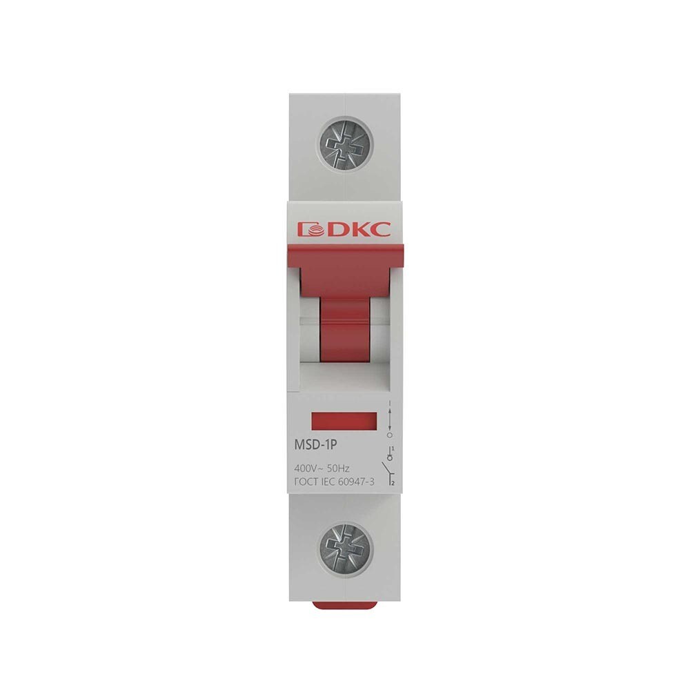 Изображение товара Выключатель нагрузки DKC Yon Max MSD 1P 40А 230 В на DIN-рейку модульный (MSD-1P40)