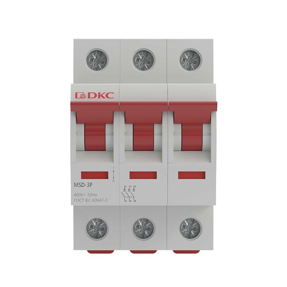 Изображение товара Выключатель нагрузки DKC Yon Max MSD 3P 40А 400 В на DIN-рейку