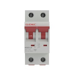 Изображение товара Автоматический выключатель модульный DKC Yon Max MD63S 2P 50А тип C 4,5 кА 400 В (MD63S-2PC50)