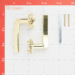 Ручка дверная ZIH01-PB для замка 2014/2018 круглая розетка золото - фото 2