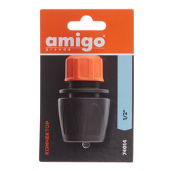 Соединитель 1/2 для поливочного шланга Amigo пластиковый (74014) - фото 3