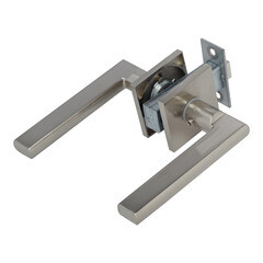 Комплект фурнитуры для двери Lavelly Viola с защелкой и петлями квадратная розетка матовый никель (990334) - фото 5