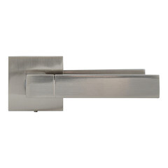 Ручка дверная Lavelly Marigold тонкая квадратная розетка матовый никель/хром (990338) - фото 4