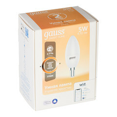 Лампа умная светодиодная Gauss E14 2700К 5 Вт 220 В свеча матовая диммируемая - фото 3
