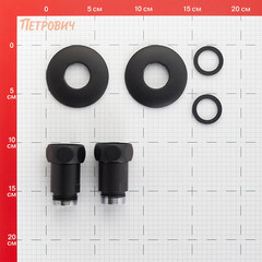 Соединитель прямой для полотенцесушителя Indigo 1 ВР(г) х 3/4 НР(ш) черный муар - фото 2