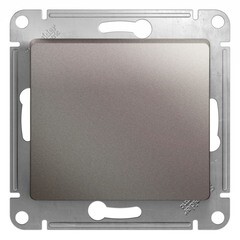 Выключатель Systeme Electric Glossa одноклавишный встраиваемый платина (GSL001211) - фото 1