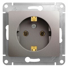 Изображение товара Розетка Systeme Electric Glossa встраиваемая платина (GSL001243)