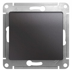 Изображение товара Выключатель Systeme Electric Glossa одноклавишный встраиваемый графит (GSL001311)