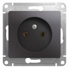 Розетка Systeme Electric Glossa встраиваемая графит (GSL001341)