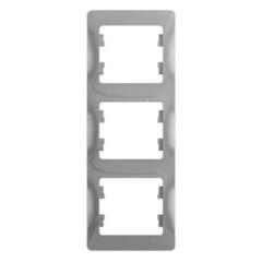 Изображение товара Рамка Systeme Electric Glossa трехместная алюминий (GSL000307)