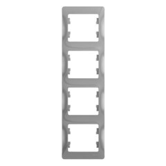 Изображение товара Рамка Systeme Electric Glossa четырехместная алюминий (GSL000308)