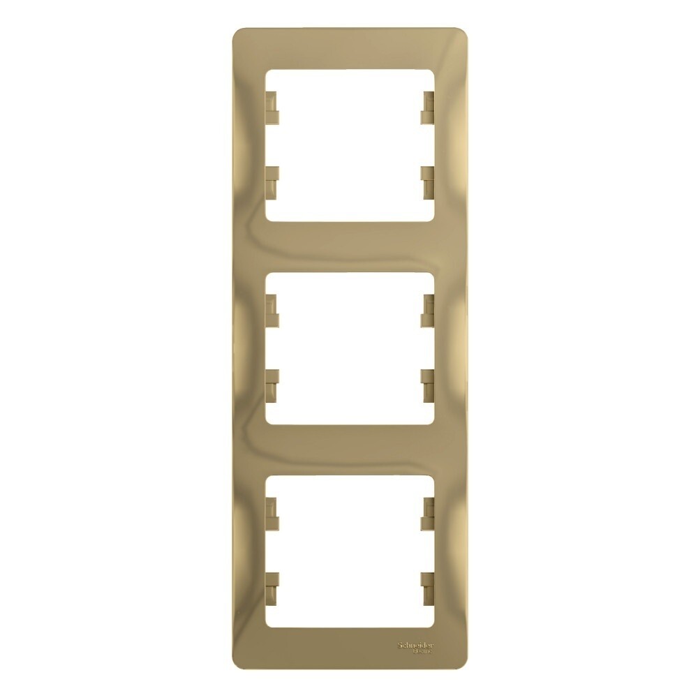 Рамка Systeme Electric Glossa трехместная титан (GSL000407)