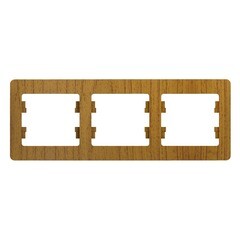 Рамка Systeme Electric Glossa трехместная дуб (GSL000503)