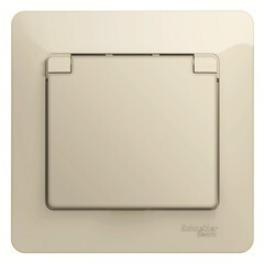 Розетка Systeme Electric Glossa встраиваемая бежевая со шторками с крышкой (GSL000246) - фото 3