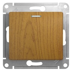 Изображение товара Выключатель Systeme Electric Glossa одноклавишный встраиваемый дуб с подсветкой (GSL000513)