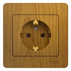 Изображение товара Розетка Systeme Electric Glossa встраиваемая дуб (GSL000542)