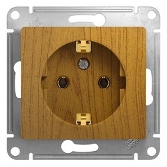 Изображение товара Розетка Systeme Electric Glossa встраиваемая дуб (GSL000543)