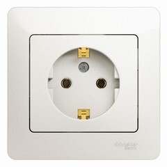 Изображение товара Розетка Systeme Electric Glossa встраиваемая перламутр (GSL000642)