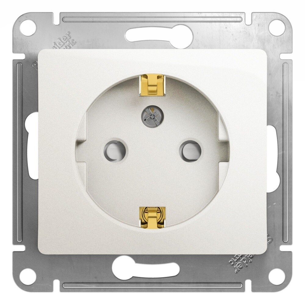 Изображение товара Розетка Systeme Electric Glossa на 16А с заземлением и шторками